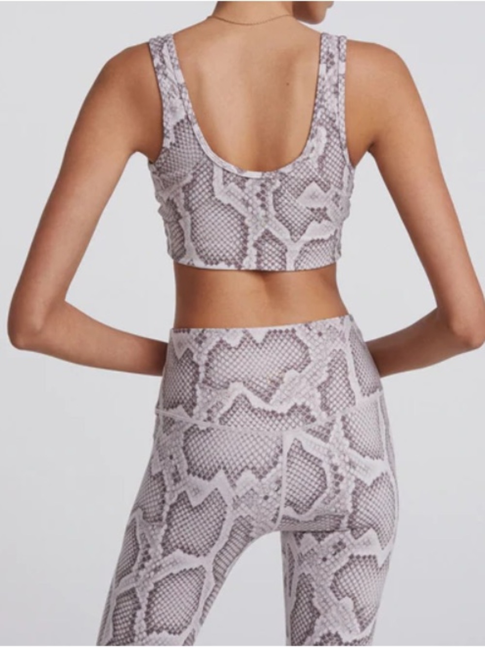 Varley Matching Workout Set in Alabaster Python - Picture 3 of 4